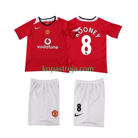 Billiga Fotbollströjor Manchester United ROONEY 8 2006 Retro Barn Hemma tröja 2005 Kortärmad